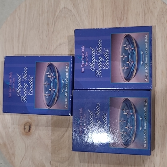 Accents Aroma Glow Magical Floating Water Candles New Set Of 3 Red Blue And Green Poshmark